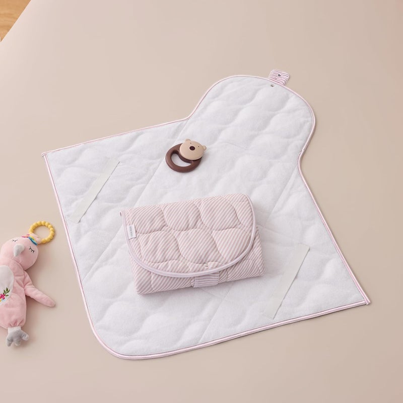 U-tex Baby Portable Changing Pad, Waterproof & Wipeable Diaper Changing Mat with Carrying Bag, Foldable Changing Mat for Travel, Newborn Shower Gifts - Image 1
